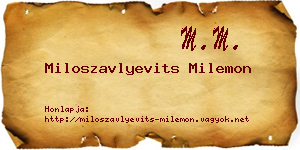 Miloszavlyevits Milemon névjegykártya